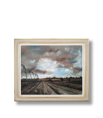 large scale original oil landscape painting from france